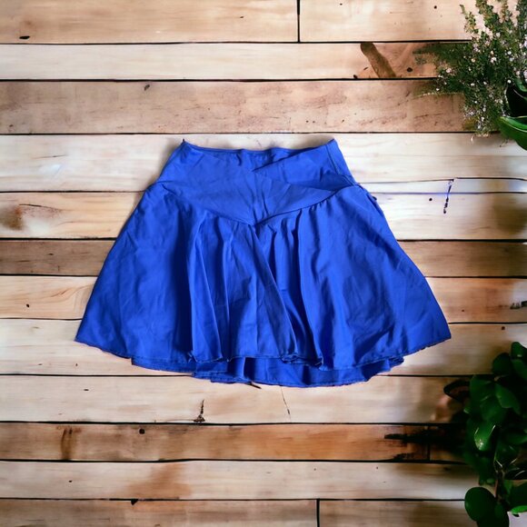 Halara Cloudful Air Flare Tennis Skirt Sz XS Aster Blue Crossover 2-in-1 Side Po - Picture 4 of 11